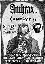 Surgery Without Research - The Lady Luck, Canterbury 10.10.14
